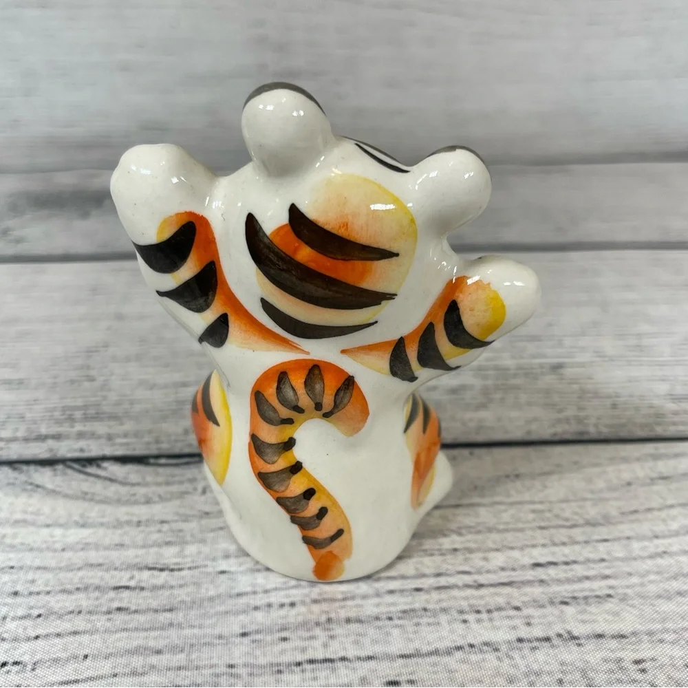 Tiger Gzhel Porcelain Figurine Hand Painted